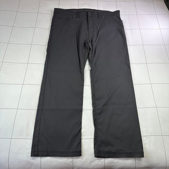 Prana Pants Mens 40x30 Slim Fit Gray Brion Nylon Blend Hiking Outdoor Gorpcore - Picture 1 of 11